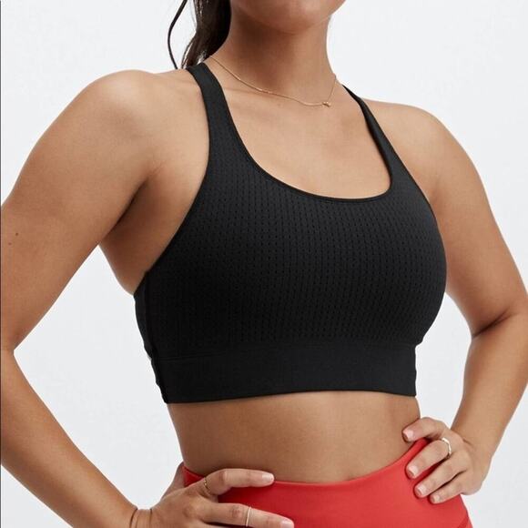 Fabletics Women's Ella sculptknit Sports Bra Black Size S - Picture 1 of 8